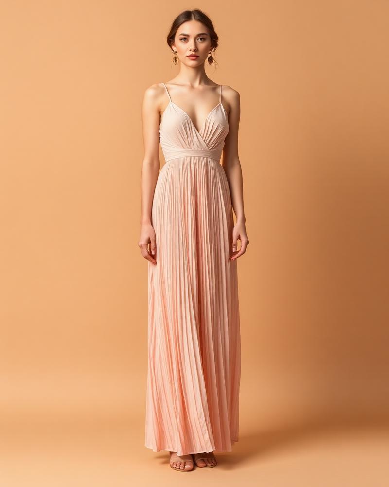 Elle Pleated Maxi Dress
